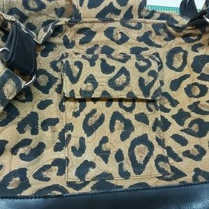 Hand Made Leopard Print Fabric Purse